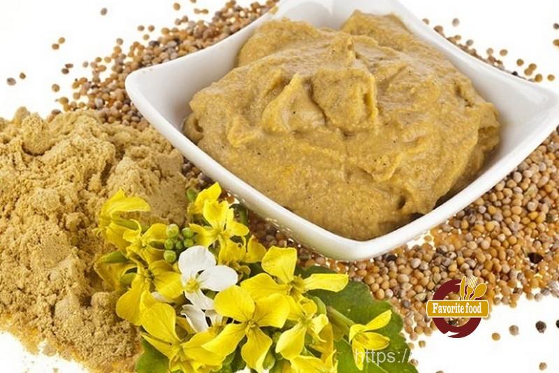 Гочица, семена и приправа сделанная с порошка горцчицы