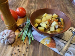 мясо тушеное с картошкой